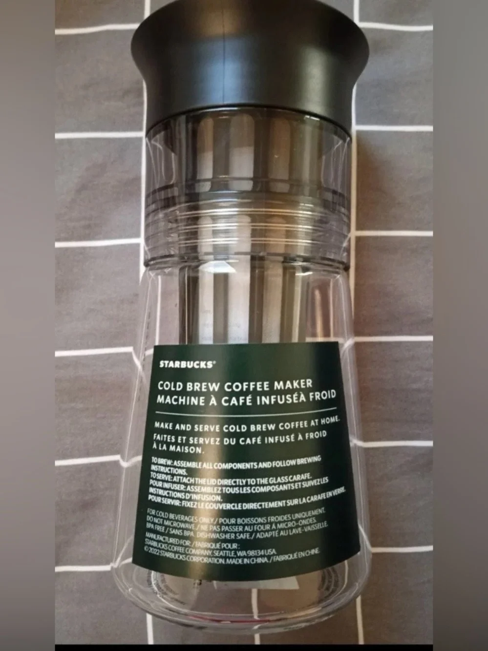Starbucks Black and Clear Cold Brew Coffee Maker